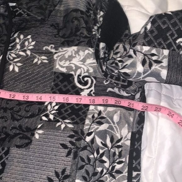 Drapers & Damons Womens Floral Patchwork Jacket Black & White - Picture 10 of 11